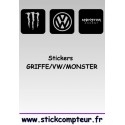 Stickers GRIFFE/VW/MONSTER 1  - 2