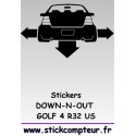 Stickers DOW-N-OUT GOLF 4 R32 US  - 1