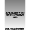 JE N'AI PAS BESOIN DE SEXE  Stickers  - 1