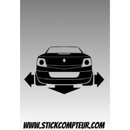 RENAULT MEGANE 2 CC DOWN & OUT   Stickers  - 1