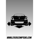 RENAULT MEGANE 2 CC DOWN & OUT   Stickers  - 1