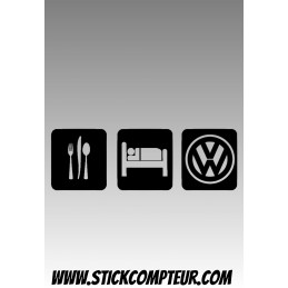 EAT SLEEP VW STICKERS*  - 1