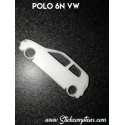 Porte clés 3D VOLKSWAGEN POLO 6N SILHOUETTE*  - 2