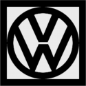 VOLKSWAGEN LOGO 1960 1967 STICKERS  - 1