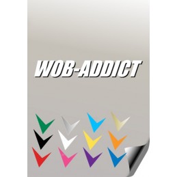 Autocollant WOB-ADDICT BLANC  - 1