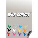 Autocollant WOB-ADDICT BLANC  - 1