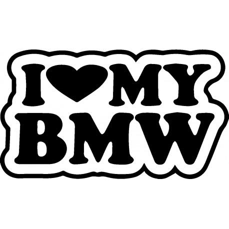 BMW  STICKERS I LOVE BMW 1 *  - 1