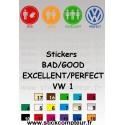 BAD/GOOD/EXCELLENT/PERFECT VW 1 Stickers*  - 1