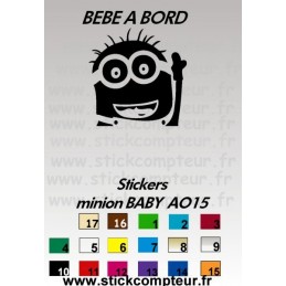 MINION BABY AO15 Stickers *  - 1