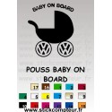 POUSS BABY ON BOARD VW stickers  *  - 1