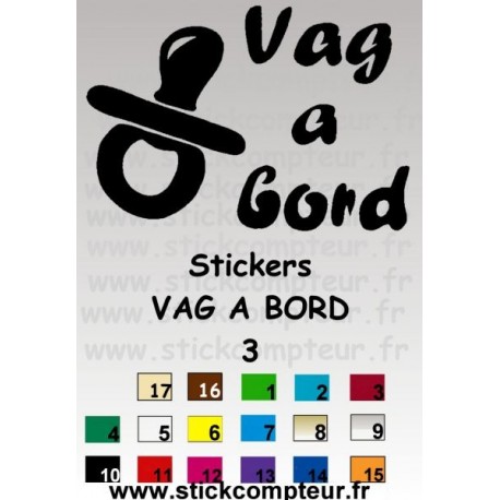 VAG A BORD 3 Stickers * - 1