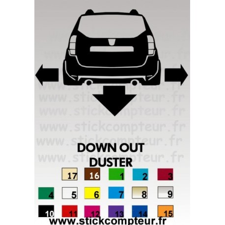 Stickers DOWN OUT DUSTER  - 6