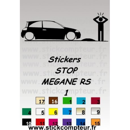 Stickers STOP MEGANE RS  - 1