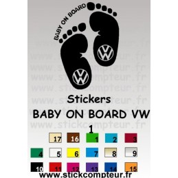 Stickers BABY ON BOARD VW 1