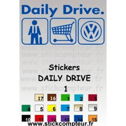 Stickers DAILY DRIVE 1*  - 1