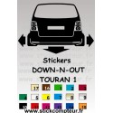 Stickers DOW-N-OUT TOURAN 1  - 3