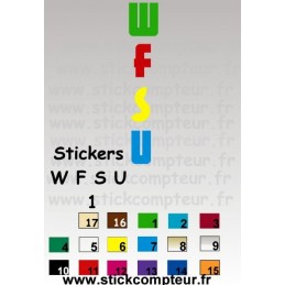 Stickers W F S U 1  - 1