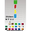 Stickers W F S U 1  - 1