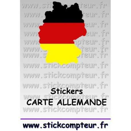 Stickers CARTE DE L'ALLEMAGNE  - 1