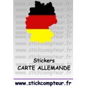 Stickers CARTE DE L'ALLEMAGNE  - 1