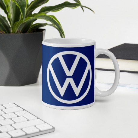 Mug Blanc Brillant Volkswagen 2020f ond bleu  - 1