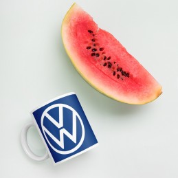 Mug Blanc Brillant Volkswagen 2020f ond bleu  - 4