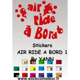 Stickers AIR RIDE A BORD By YANN  - 1