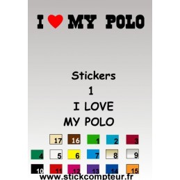 Stickers 1 I LOVE MY POLO  - 1