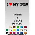 Stickers 1 I LOVE MY POLO  - 1