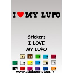 Stickers 1 I LOVE MY LUPO  - 1