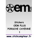 1 stickers OEM PLUS PORSCHE CAYENNE 1  - 1