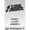 Stickers I LOVE AIRRIDE 1  - 1