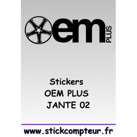 1 stickers OEM PLUS JANTE 02  - 1