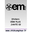 1 stickers OEM PLUS JANTE 02  - 1