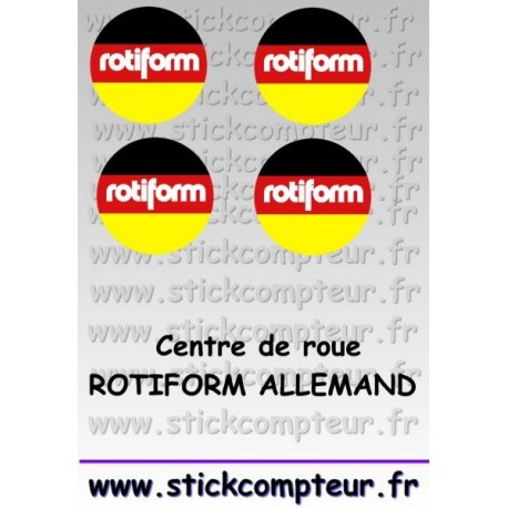 4 Stickers Centre de jantes ROTIFORM ALLEMAND  - 1