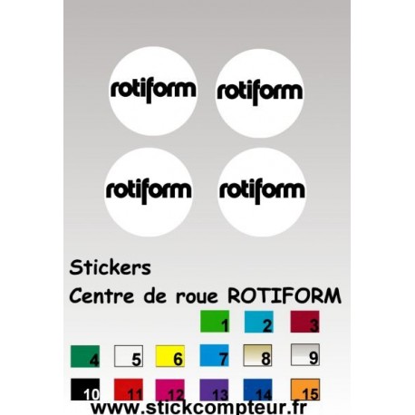 4 Stickers Centre de jantes ROTIFORM  - 1