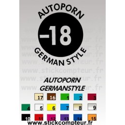 AUTOPORN GERMANSTYLE STICKERS - StickCompteur création stickers personnalisés