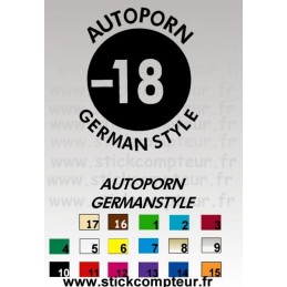Stickers AUTOPORN GERMANSTYLE - 1