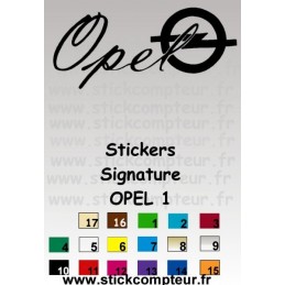 Signature OPEL 1  - 1