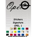 Signature OPEL 1  - 1