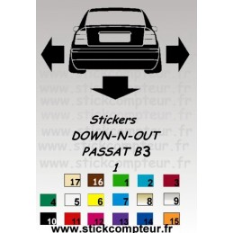 Stickers DOW-N-OUT PASSAT B3 1