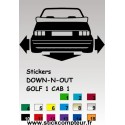 Stickers DOW-N-OUT GOLF 1 CAB 1  - 1