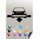 Autocollant 3 VW GOLF 2  - 1