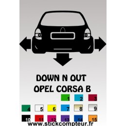 1 stickers Down-n-out CORSA B - 4