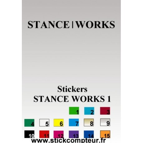 Stickers STANCE WORKS 1  - 1