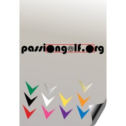 PASSION GOLF entourage rouge Stickers *  - 1