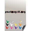 PASSION GOLF entourage rouge Stickers *  - 1