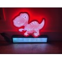 LAMPE TYRANNOSAURE PRENOM - StickCompteur création stickers personnalisés