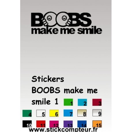 Boobs Make Me Smile! - Boobs - Sticker