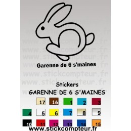 Stickers GARENNE DE 6 s'maines  - 1